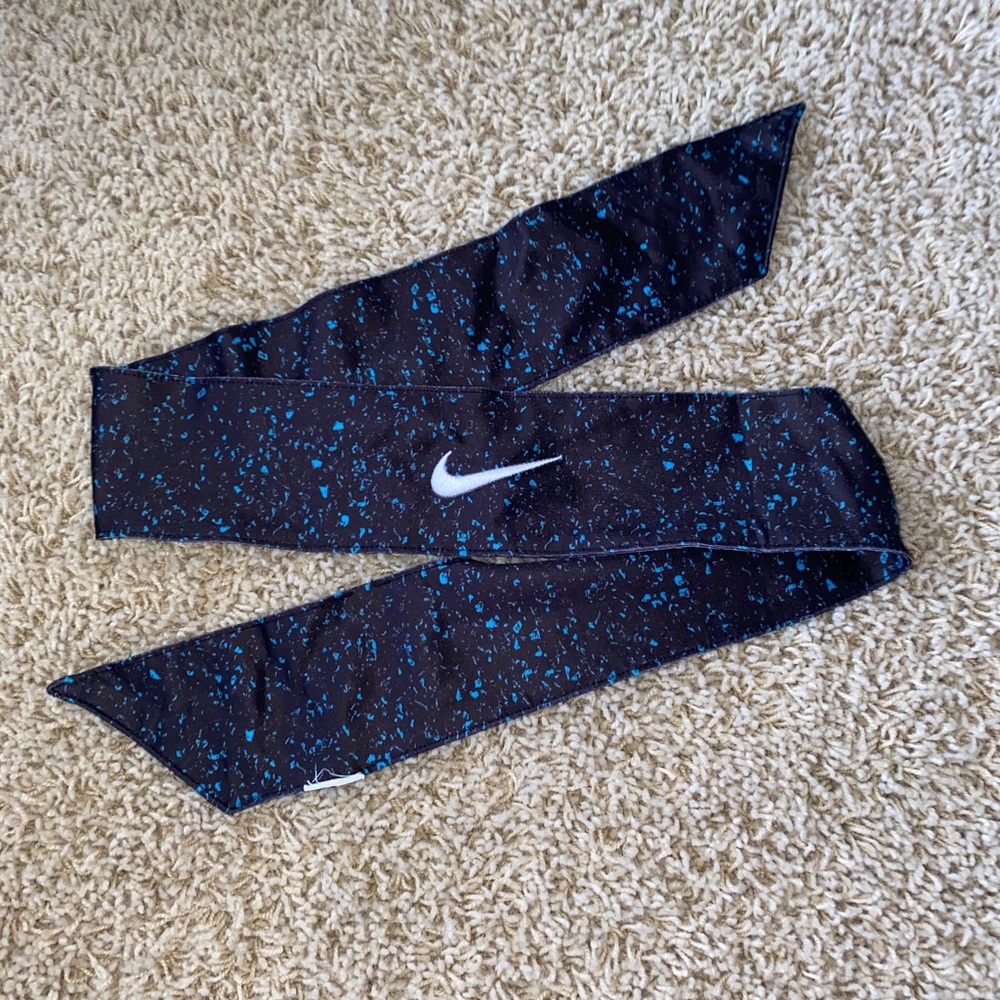 Black & Blue Nike Dri-Fit Head Tie 2.0
